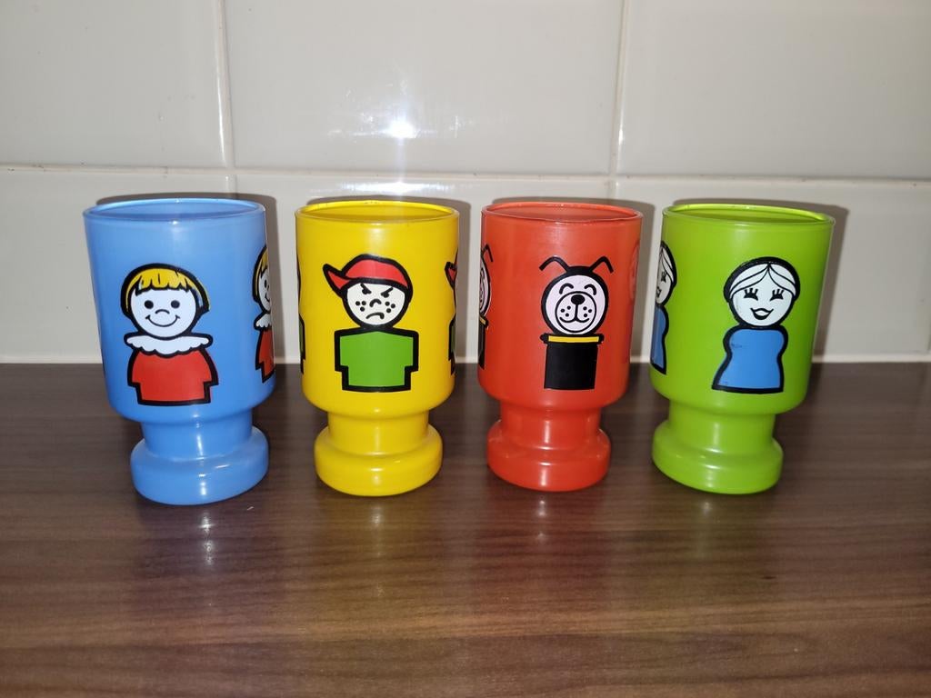 Vintage Fisher Price Little People glazen / sapglas, Huis en Inrichting, Keuken | Keukenbenodigdheden, Zo goed als nieuw, Ophalen of Verzenden