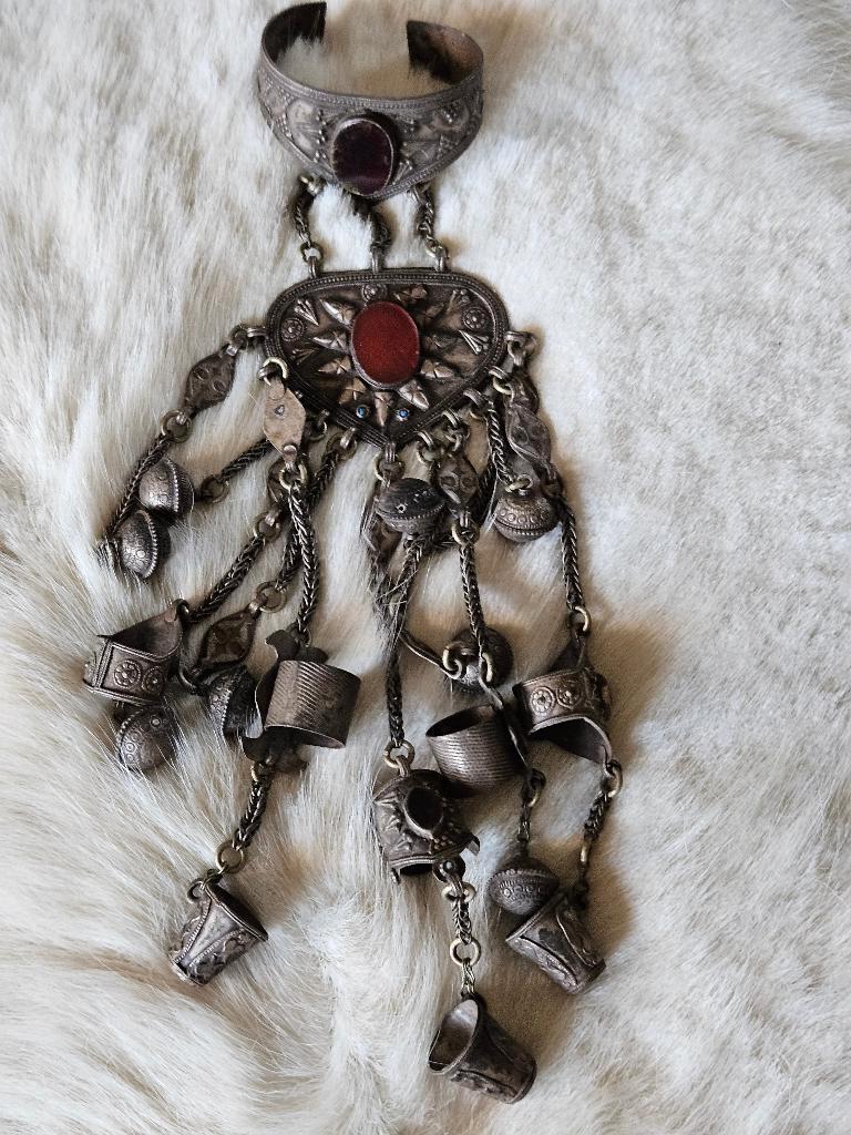 Schitterende zilveren Chatelaine's  Oezbekistan Turkmenistan, Ophalen of Verzenden, Zilver