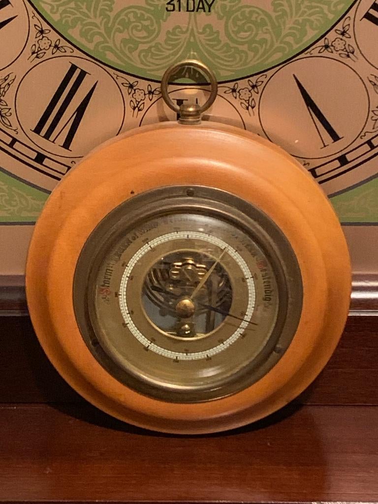 Mooie oude ronde Barometer, Ophalen of Verzenden, Gebruikt, Barometer
