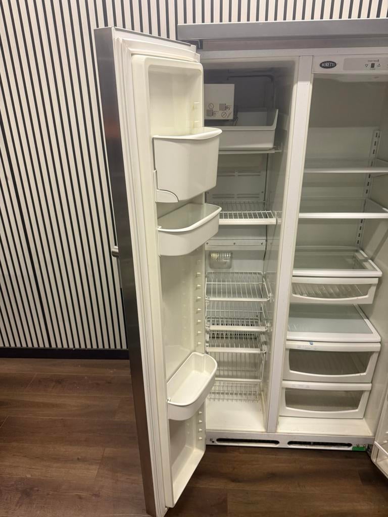 Nette RVS Amerikaanse Boretti Koelkast 91 cm, Witgoed en Apparatuur, Koelkasten en IJskasten, 200 liter of meer, Fornello Esperta