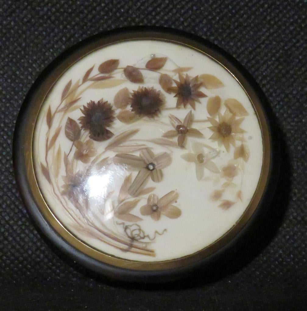 Memento mori, haarwerk. Aandenken aan overledene., Antiek en Kunst, Curiosa en Brocante, Ophalen of Verzenden