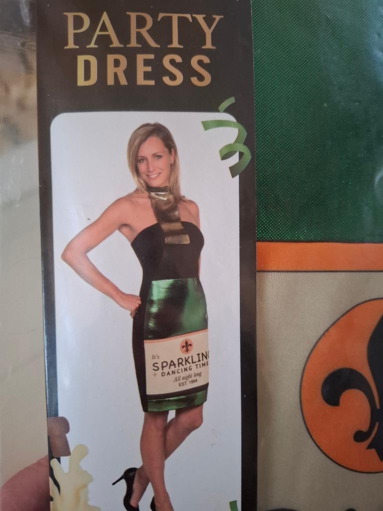 Feestjurk fles wijnfles maat L Xl carnaval, Carnaval, Maat 42/44 (L), Nieuw, Ophalen of Verzenden
