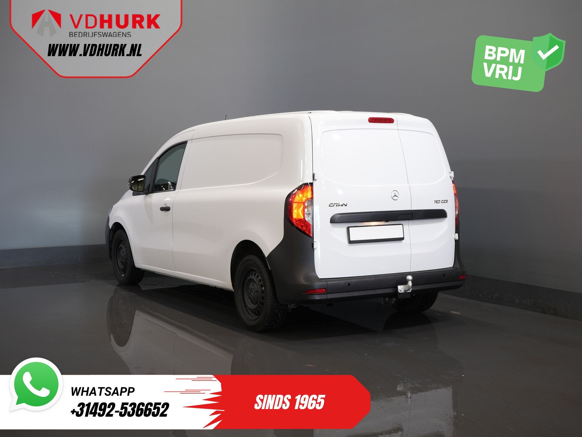 Mercedes-Benz Citan 110 CDI L2 Aut. 3Pers/ Stoelverw/ Carpla, Auto's, Bestelauto's, Stof, Gebruikt, 4 cilinders, Wit