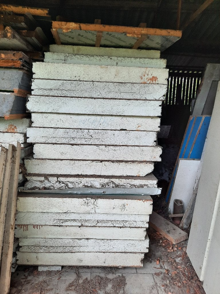 Sandwichpanelen plat dak - 14 cm isolatie, Ophalen, Gebruikt, Overige materialen, Minder dan 20 mm