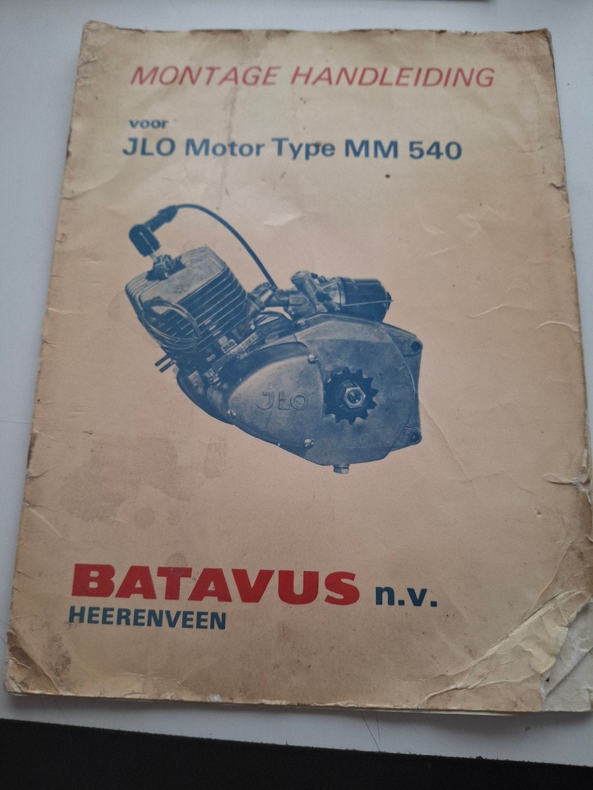 Montage Handleiding JLO Motor Type MM 540, Ophalen of Verzenden, Gebruikt