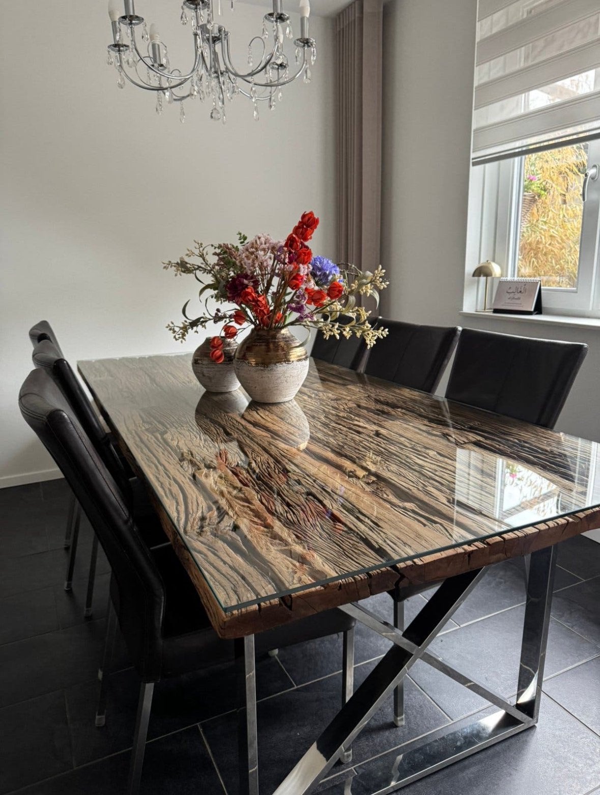 Luxe eettafel 100x120, Huis en Inrichting, Ophalen, 200 cm of meer, 50 tot 100 cm, Rechthoekig
