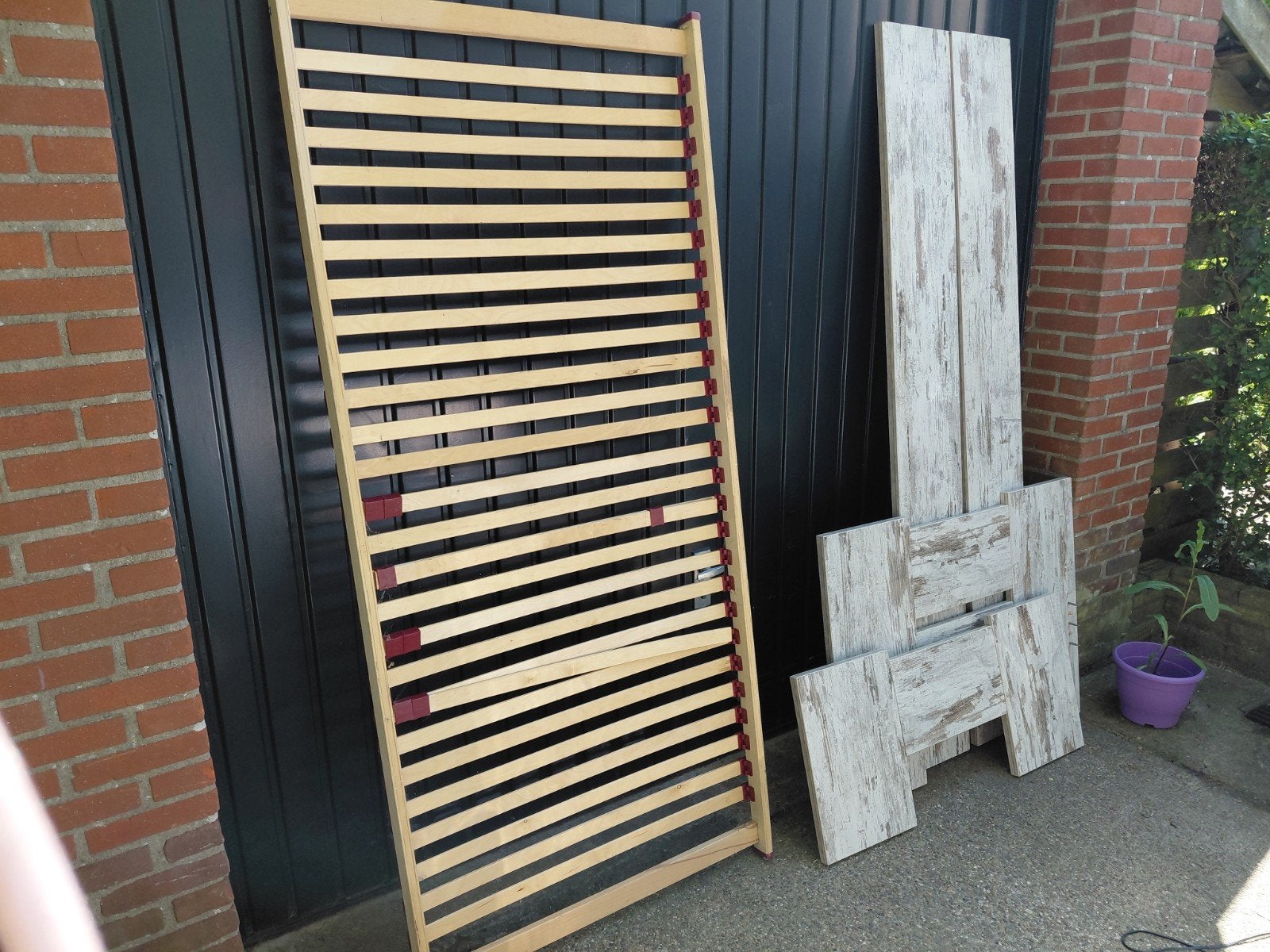 Lattenbodem en ombouw 200x90, Huis en Inrichting, Slaapkamer | Matrassen en Bedbodems, Ophalen, Gebruikt, Eenpersoons, 90 cm