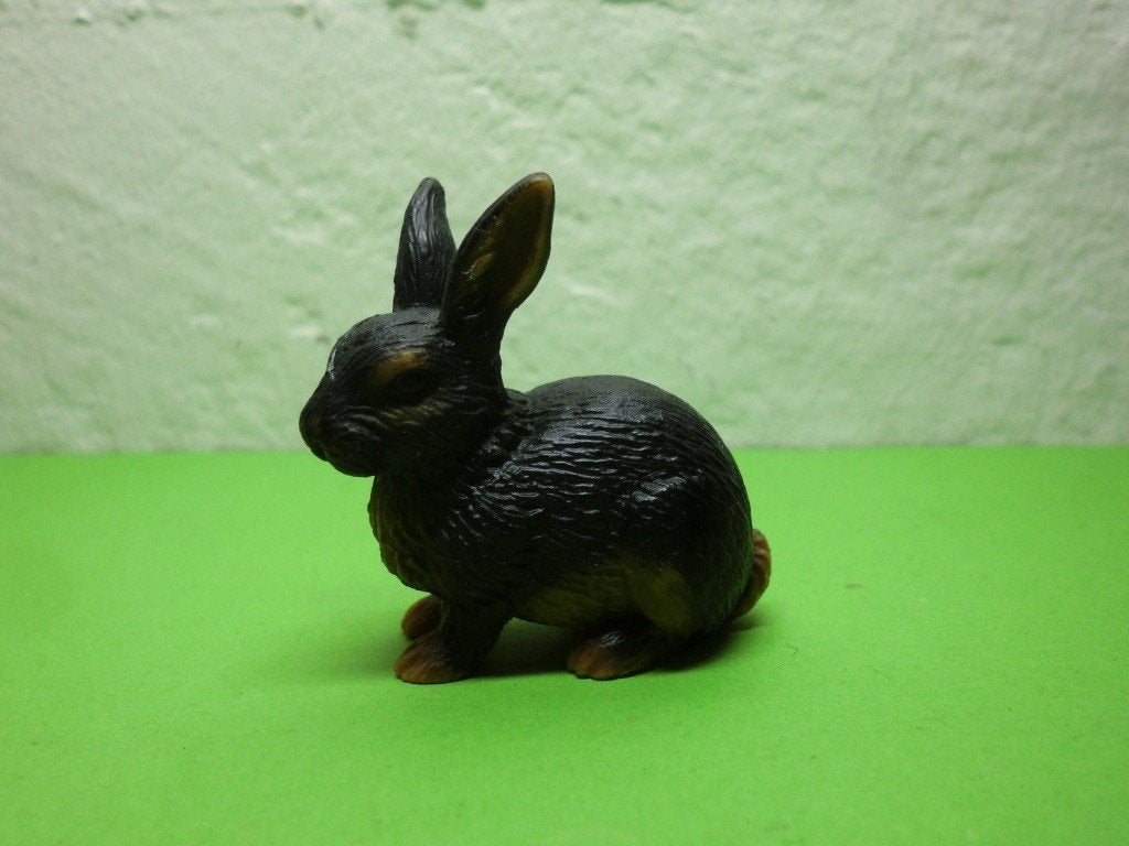 Schleich 13137 konijn zwart bruin, dierfiguur, Verzamelen, Verzenden, Zo goed als nieuw, Boerderijdier, Beeldje of Figuurtje