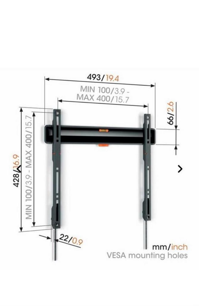 VOGELS TVM 3405 Fixed Medium Zwart, Ophalen of Verzenden, Zo goed als nieuw