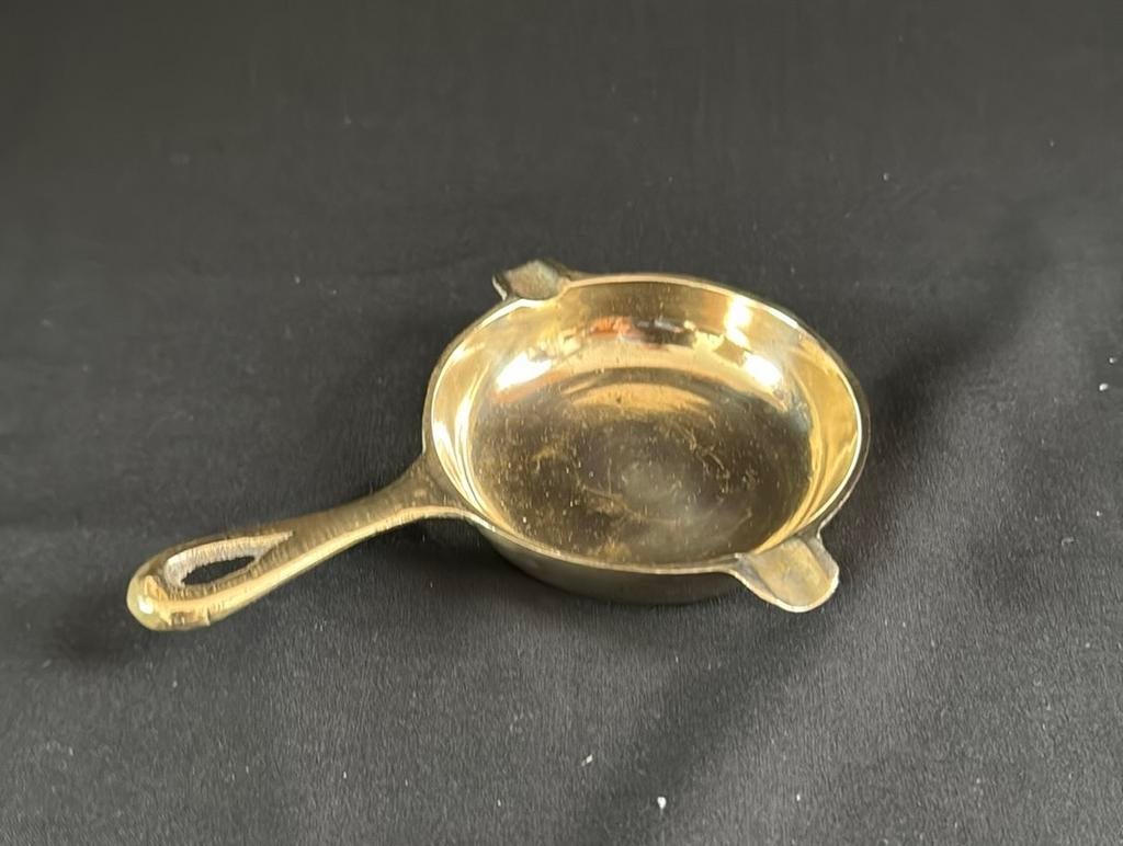 Koperen asbak met handvat, Antiek en Kunst, Antiek | Koper en Brons, Ophalen of Verzenden, Koper