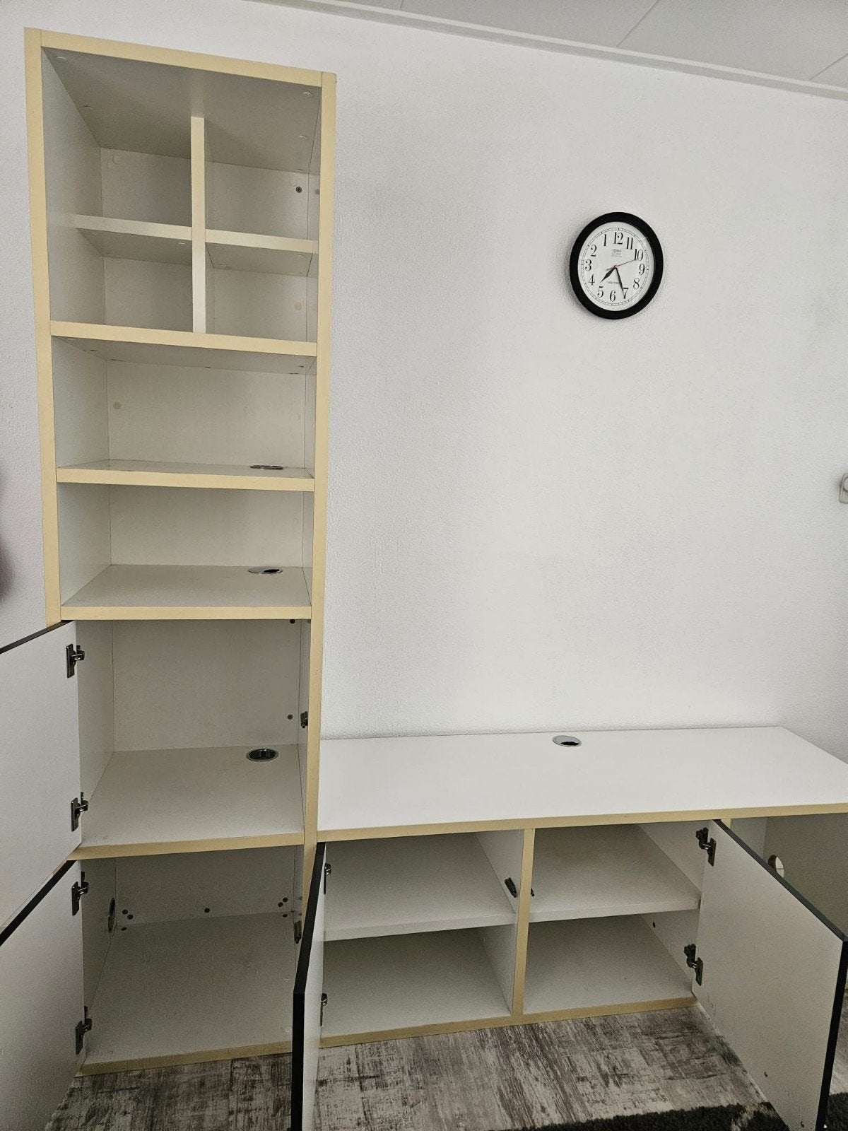 Moderne Lundia TV-meubel met opbergruimte en vitrinekast, Ophalen, Gebruikt, 150 tot 200 cm, Overige houtsoorten