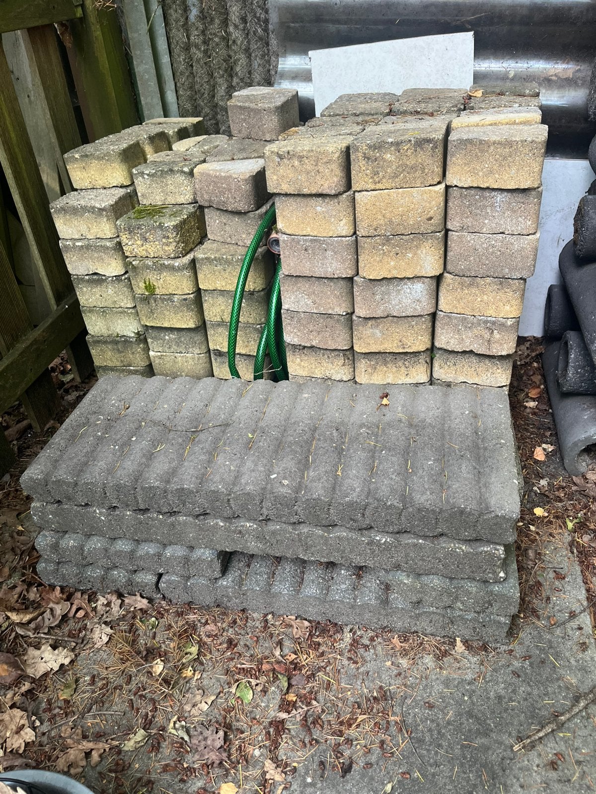 Gratis beton elementen palissadebanden, Ophalen, Gebruikt, Beton, Overige typen