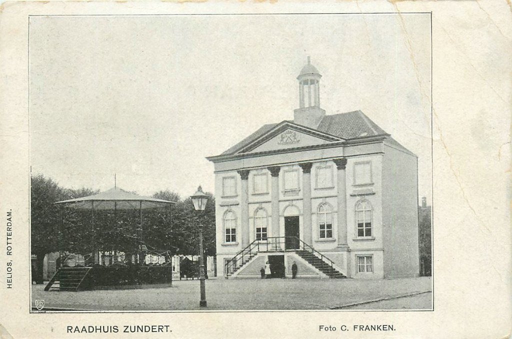 701-128-011 Zundert Raadhuis, Verzamelen, Verzenden, Voor 1920, Noord-Brabant