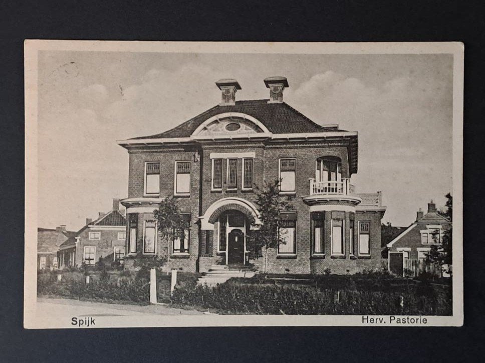 Spijk Groningen Zicht op de Hervormde Pastorie 1931, Verzenden, 1920 tot 1940, Gelopen, Groningen