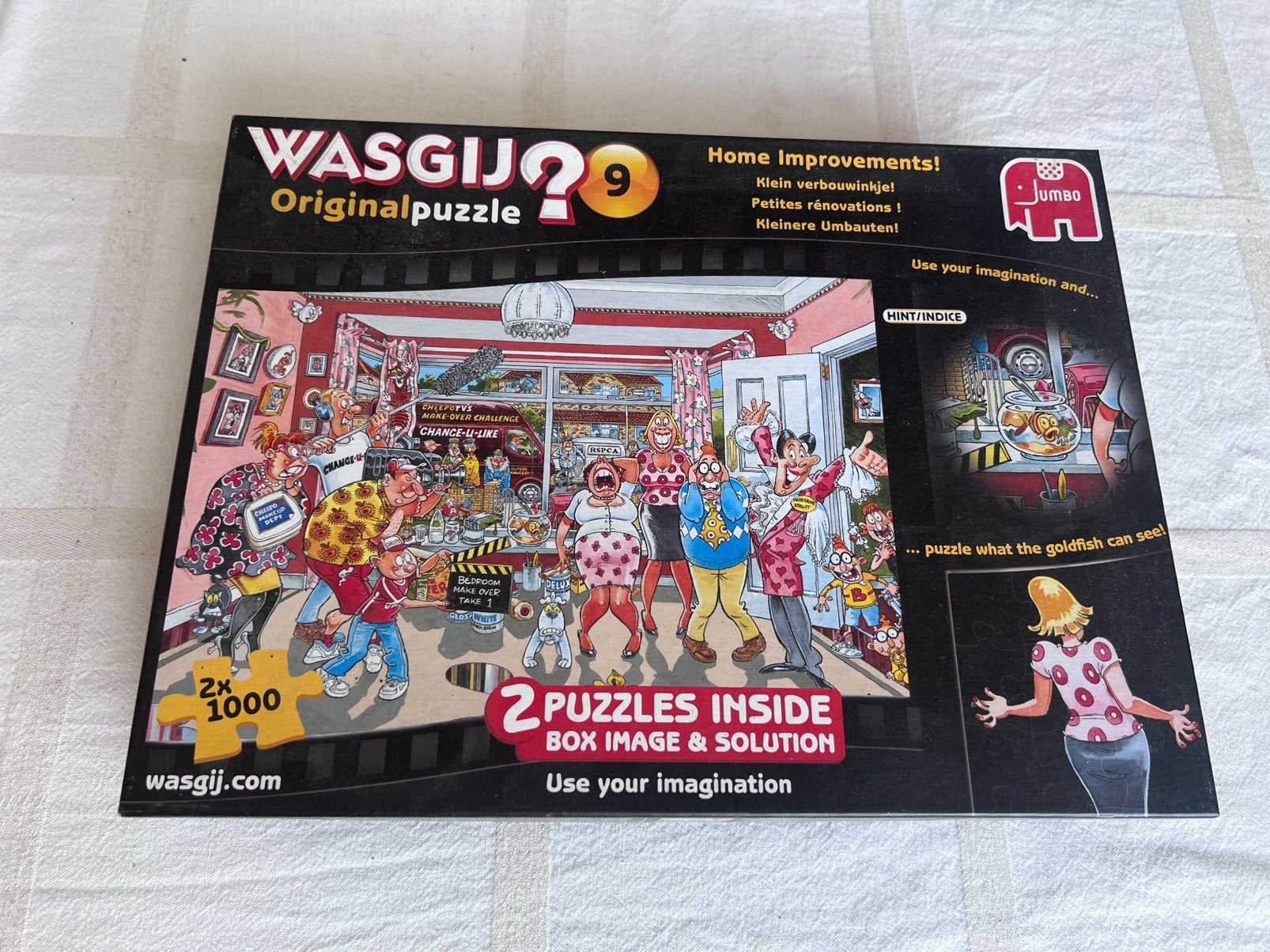 2 wasgij puzzels in 1, Ophalen, 500 t/m 1500 stukjes, Gebruikt, Legpuzzel