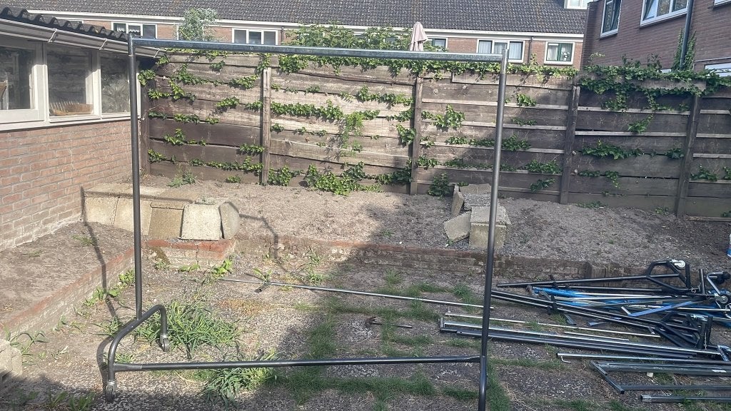 Industriële kledingrekken, Ophalen of Verzenden, Met wielen, Gebruikt