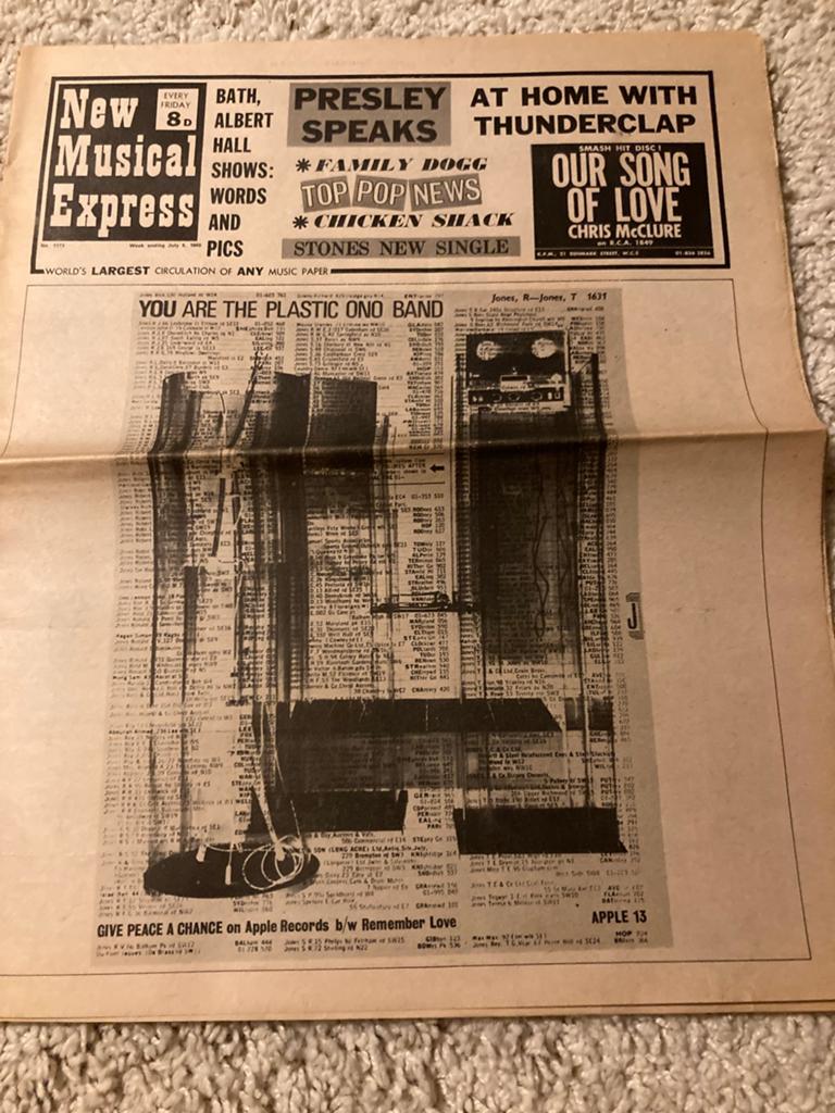 NME 1969 oa CHICKEN SHACK Elvis Presley LED ZEPPELIN, Ophalen of Verzenden, Gelezen, Muziek, Film of Tv