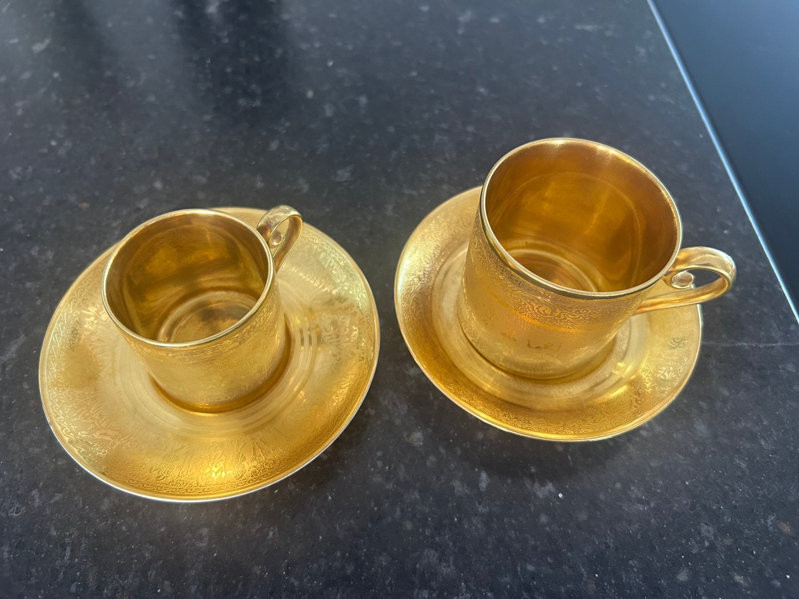 Twee Hutschenreuther espresso kopjes met schotels, Ophalen of Verzenden
