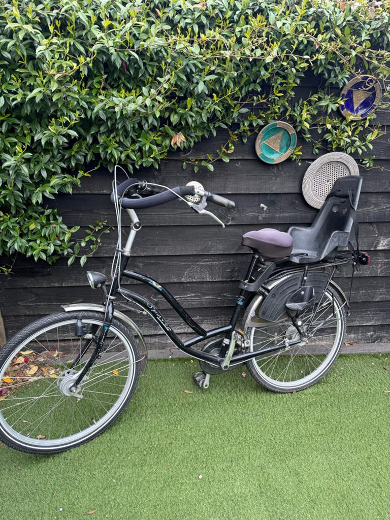 Sparta damesfiets met kinderzitje, Fietsen en Brommers, Fietsen | Driewielfietsen, Gebruikt, Ophalen of Verzenden