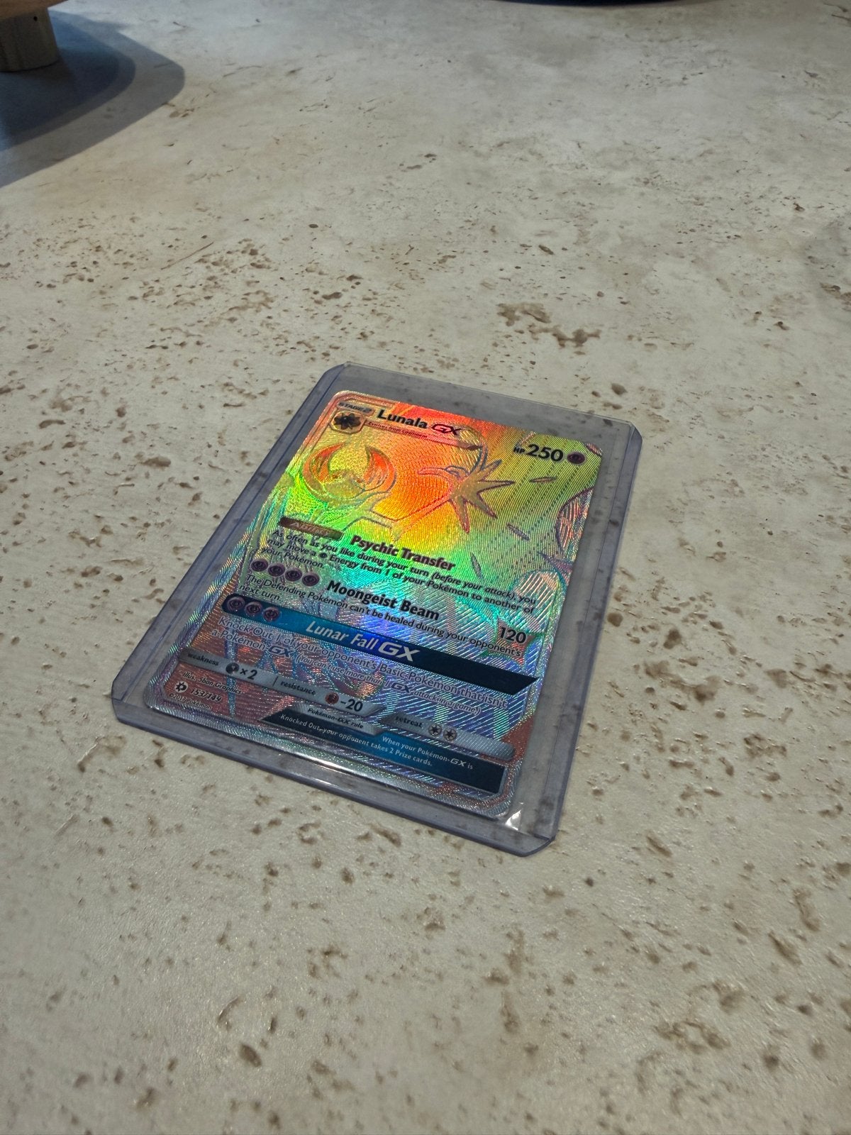 Lunala GX 153/149 Full Art Rainbow Rare, Ophalen of Verzenden, Zo goed als nieuw, Losse kaart, Foil