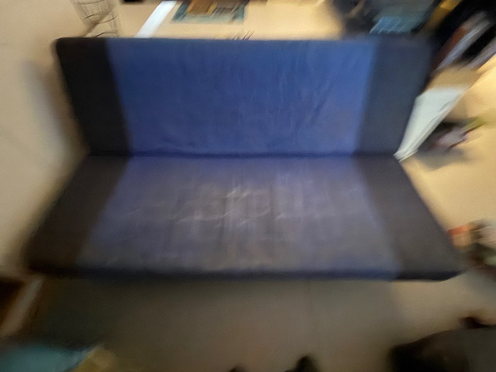 Te koop Ikea slaapbank, Huis en Inrichting, Ophalen, Gebruikt, Rechte bank, Stof