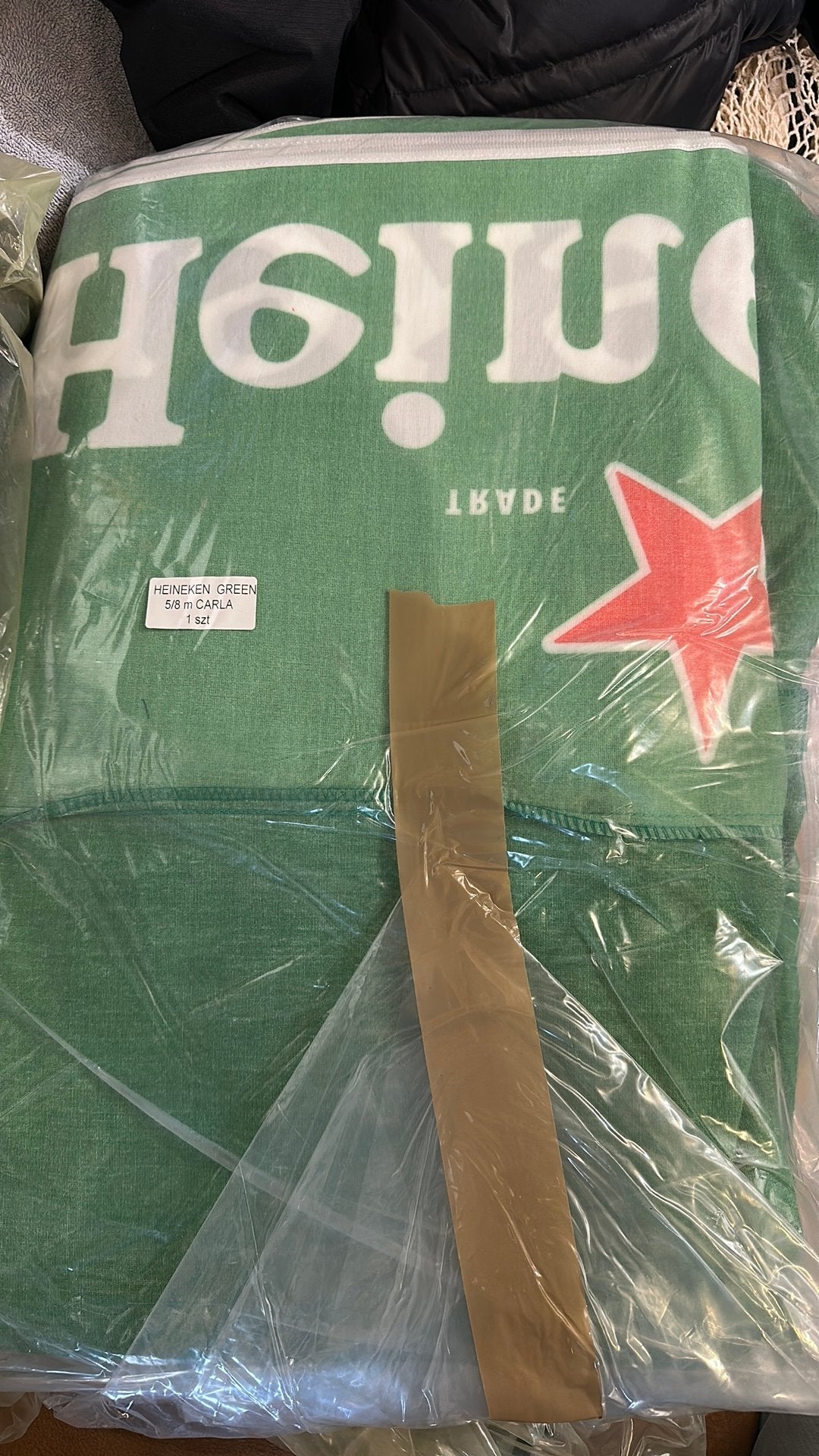 Heineken groen 5x8 mtr parasol doek zeil Carla, Overige typen, Nieuw, Ophalen of Verzenden, Waterdicht