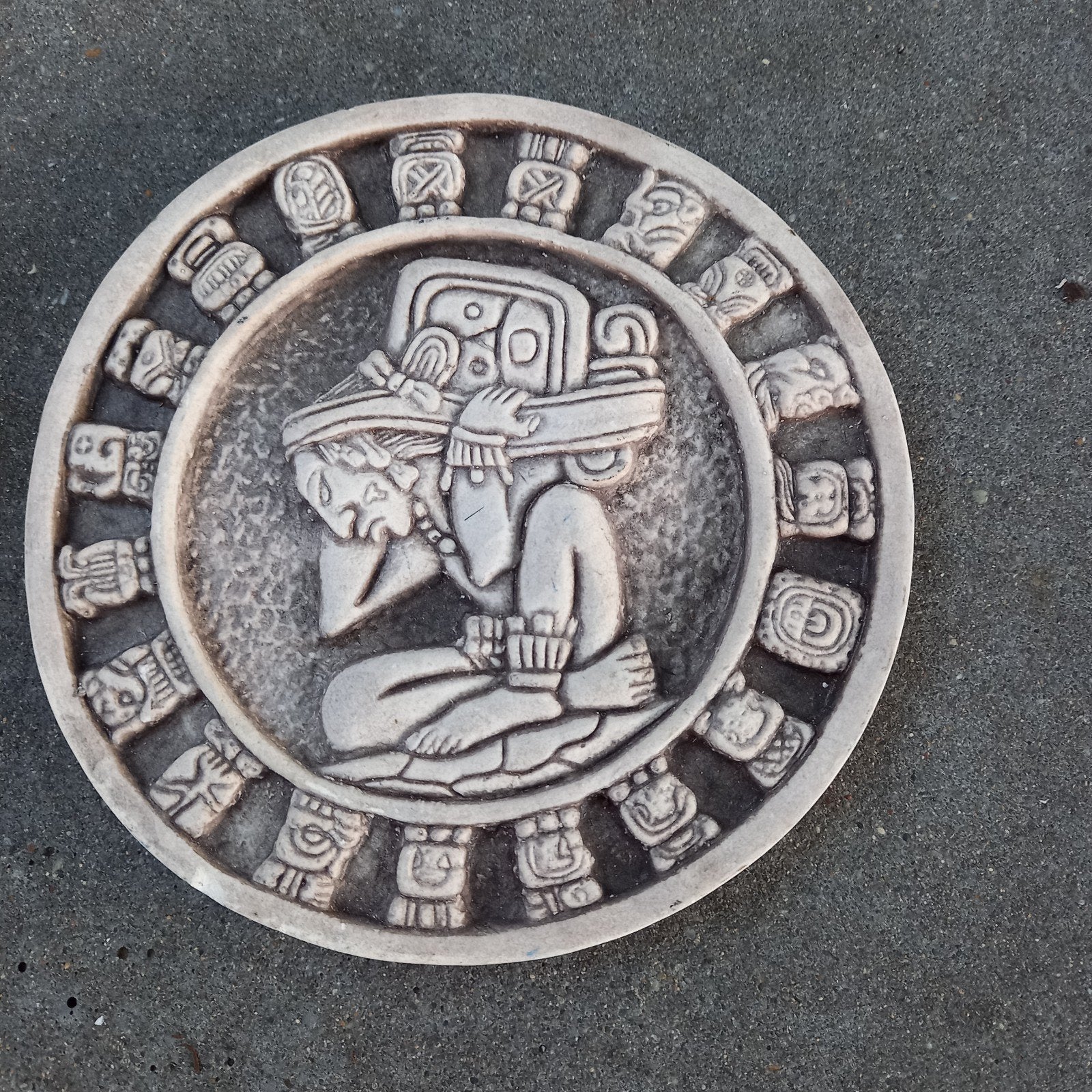 Vintage Mexicaanse Maya Haab Kalender Plaquette, Antiek en Kunst, Ophalen of Verzenden