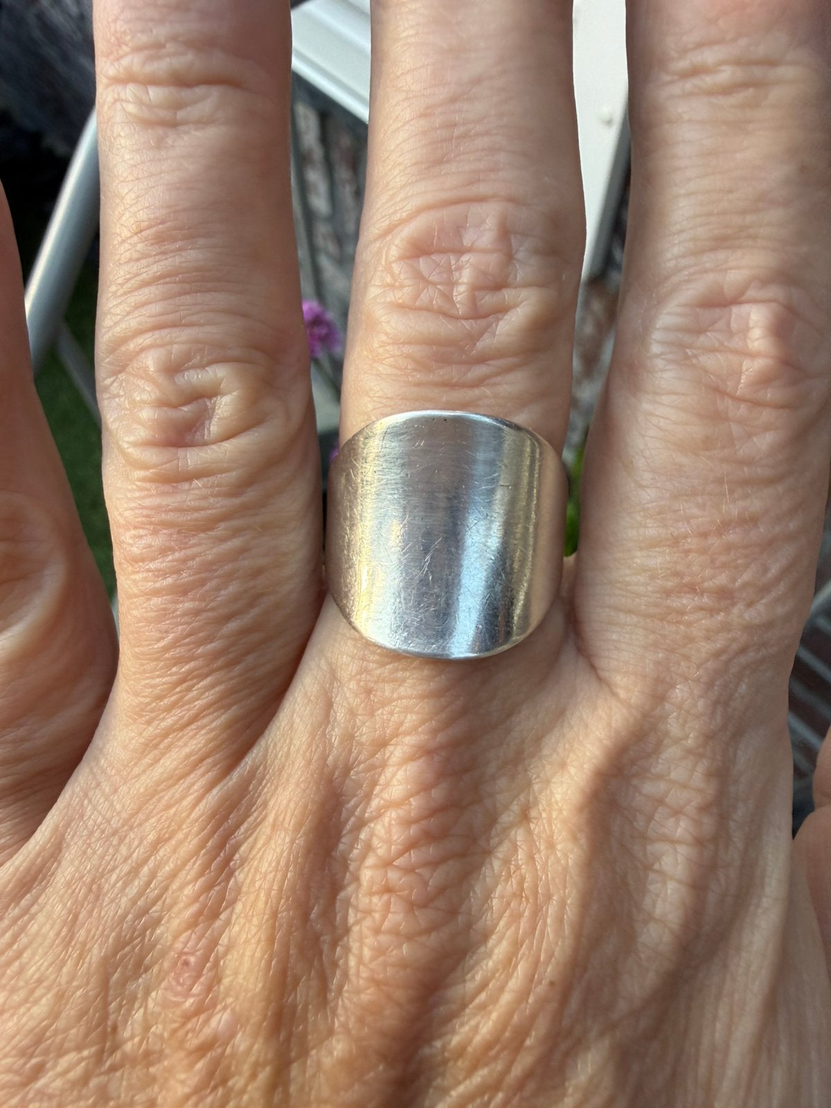 Foto 5 van H018/ Vintage Zilveren Statement ring Scandinavië 19 1/4
