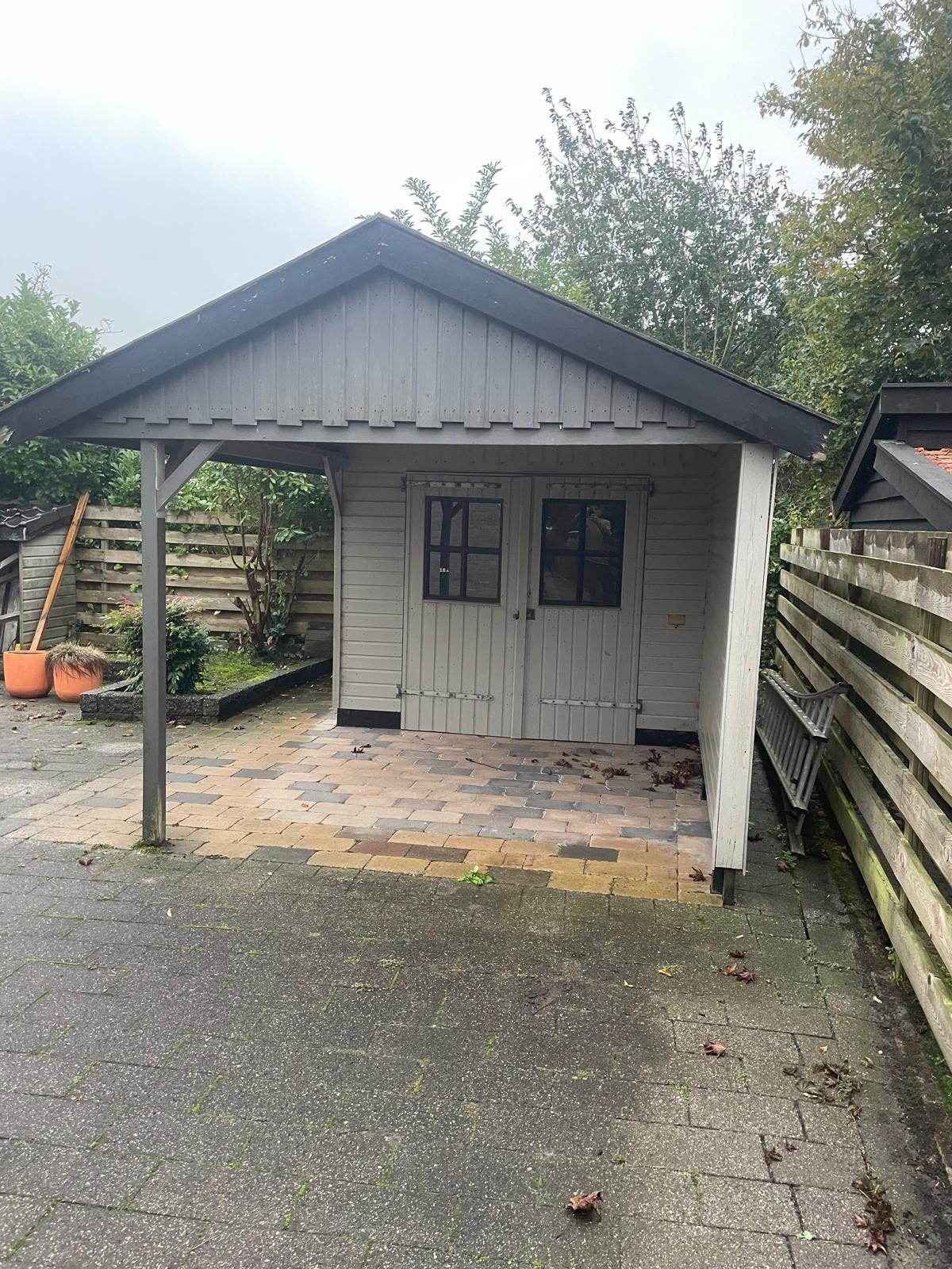 tuinhuis met overkapping te koop, Tuin en Terras, Ophalen