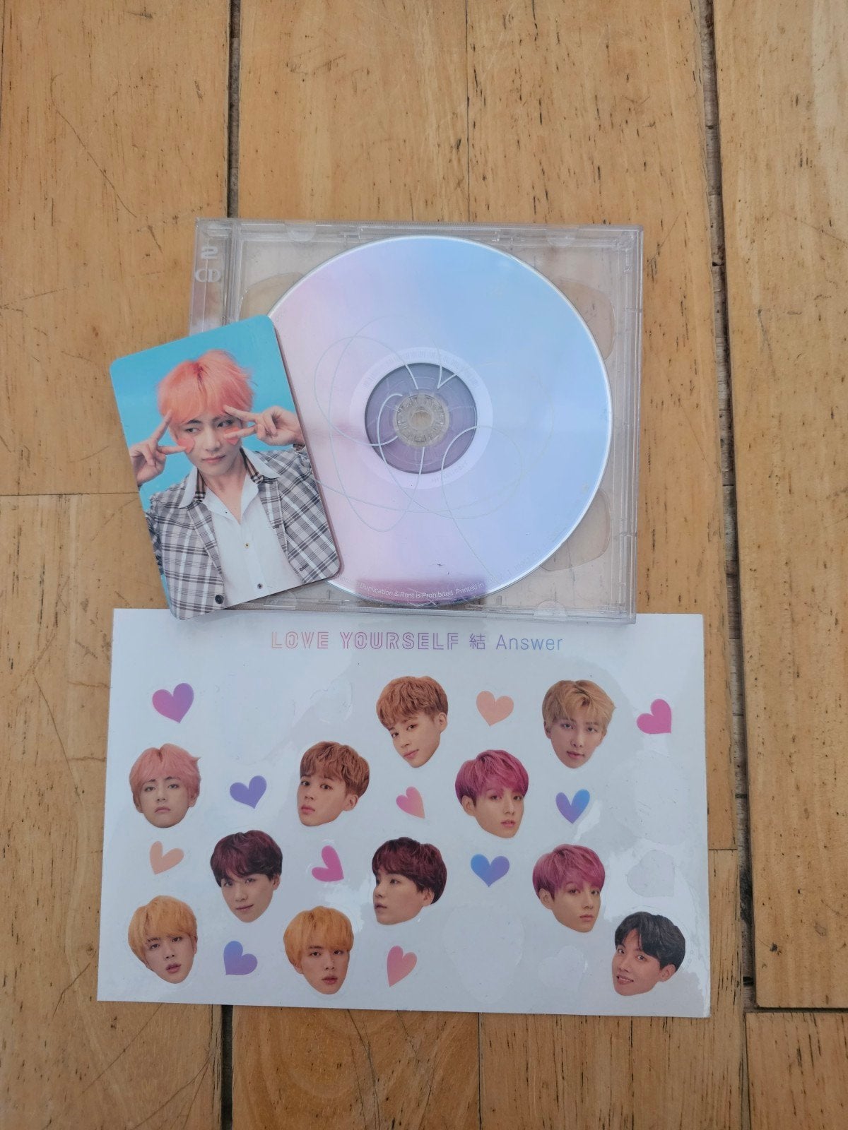 Various BTS CD's + Photocard(s) Taehyung, Stickers, Posters, Verzenden, Zo goed als nieuw, Pop