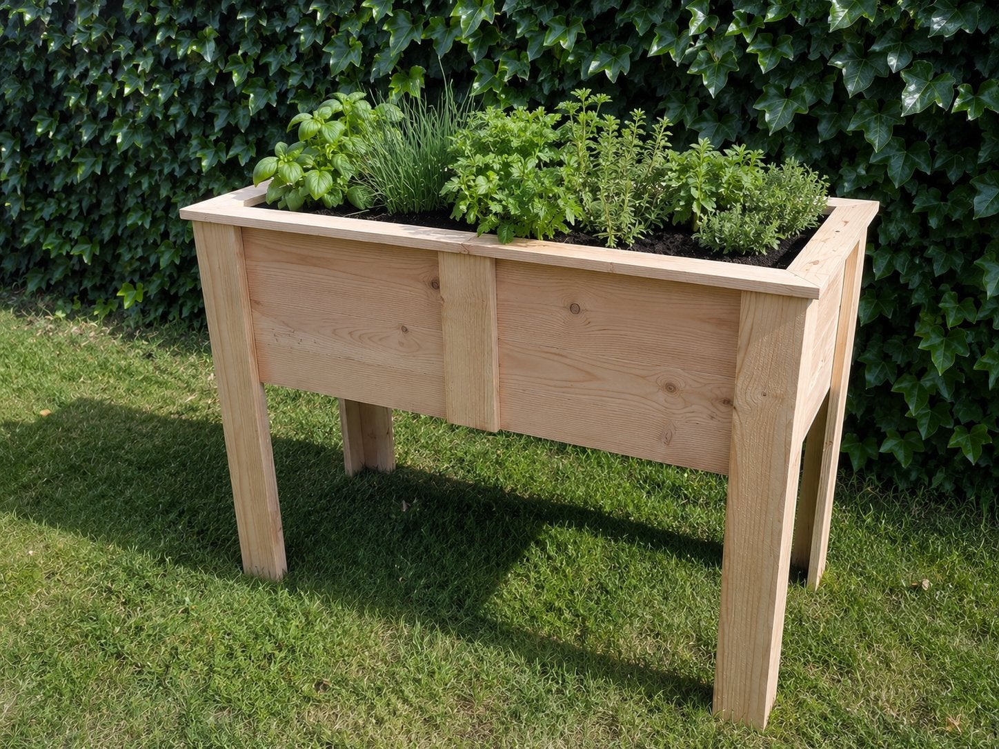 Verhoogde Douglas kruidenbak moestuinbak op poten, Tuin en Terras, 100 cm of meer, Balkon, Nieuw, Ophalen of Verzenden
