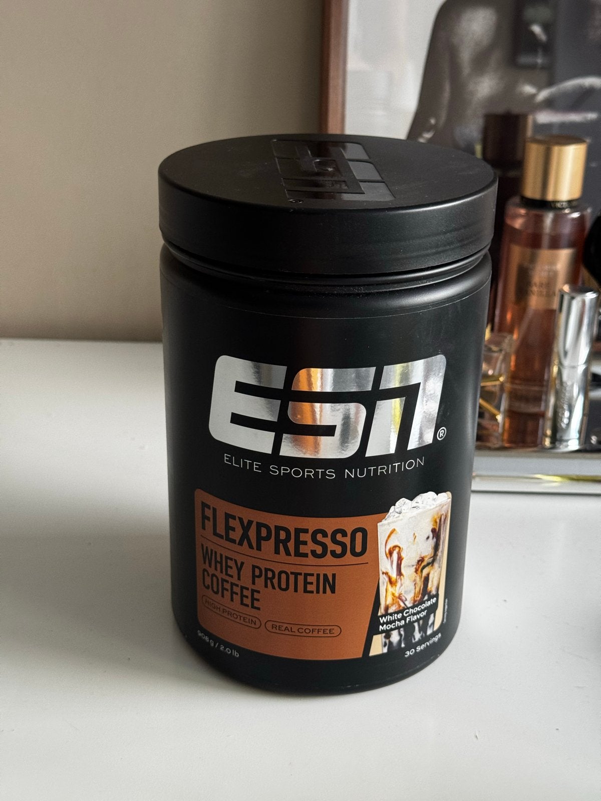 ESN Flexpresso Proteïne Koffie White Chocolate Mocha, Ophalen of Verzenden, Zo goed als nieuw, Poeder of Drank