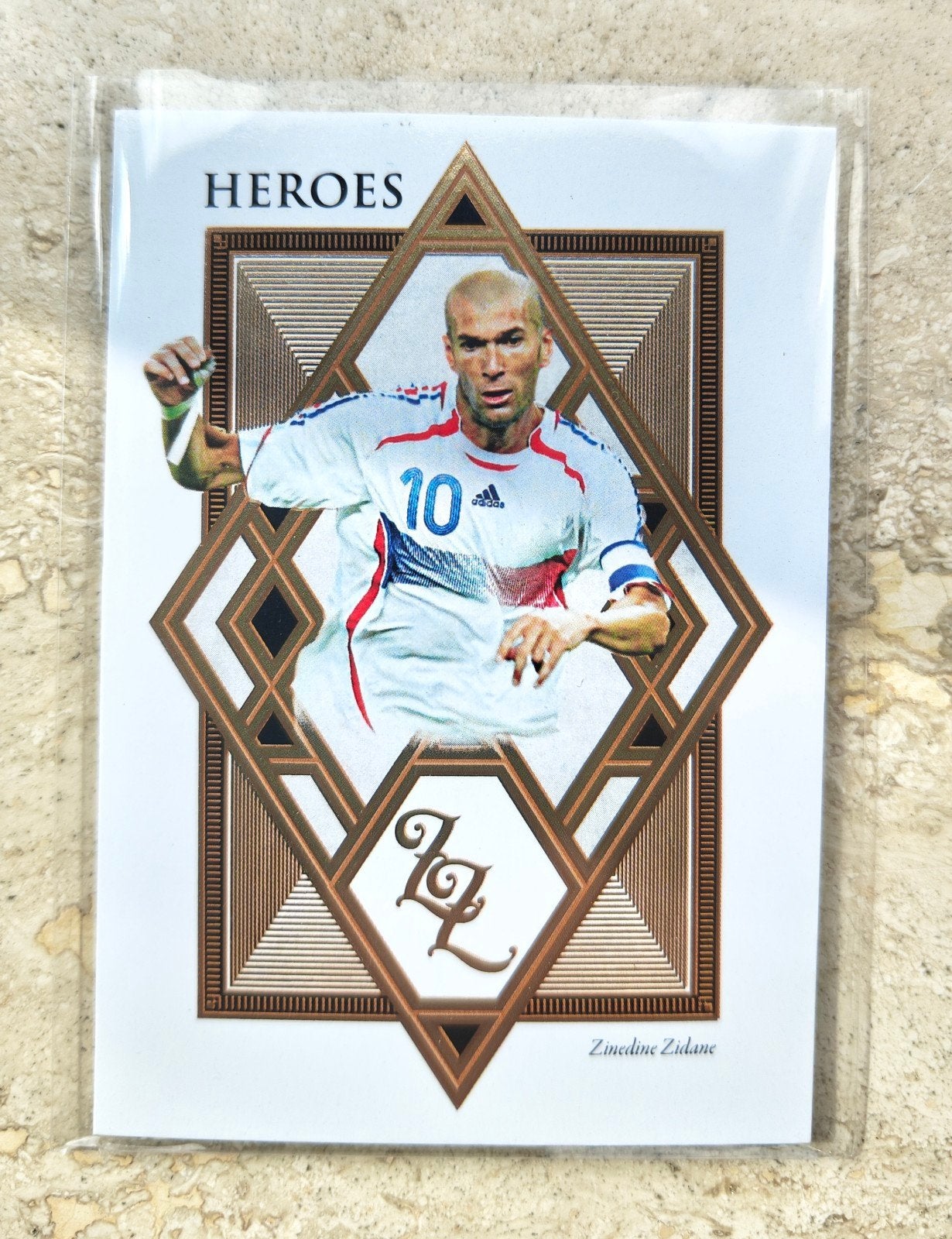 Zinedine Zidane Heroes Futera Unique Kaart 25/49, Ophalen of Verzenden, Zo goed als nieuw, Buitenlandse clubs, Spelerskaart
