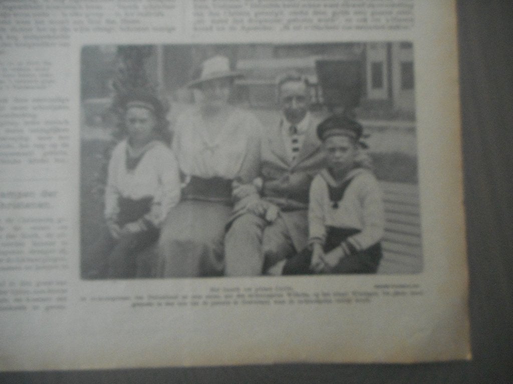 Hohenzollern. Prinses Cecilie en de kroonprins. 1919., Ophalen of Verzenden, Gebruikt, Nederland, Kaart, Foto of Prent
