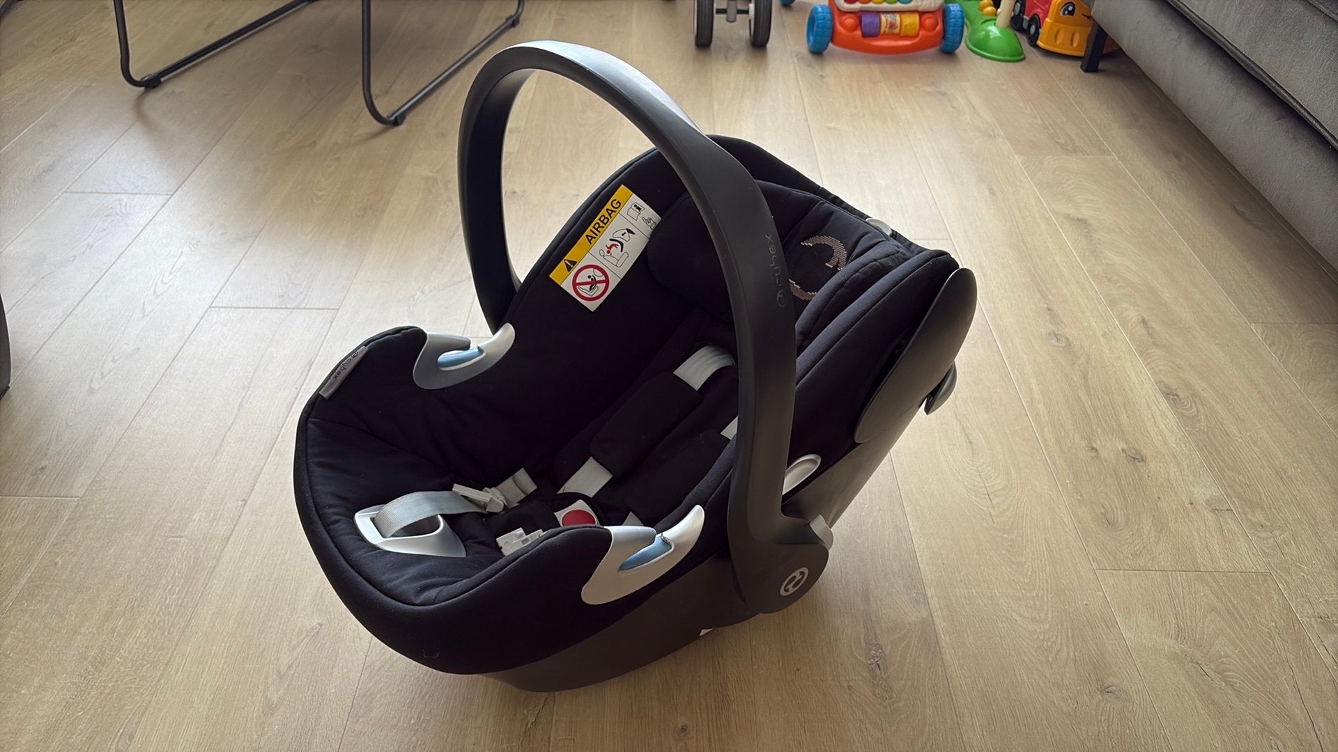Cybex Aton Q i-SIZE (45-75cm, <14kg) autostoel, Autogordel of Isofix, Gebruikt, Afneembare rugleuning, 0 t/m 13 kg