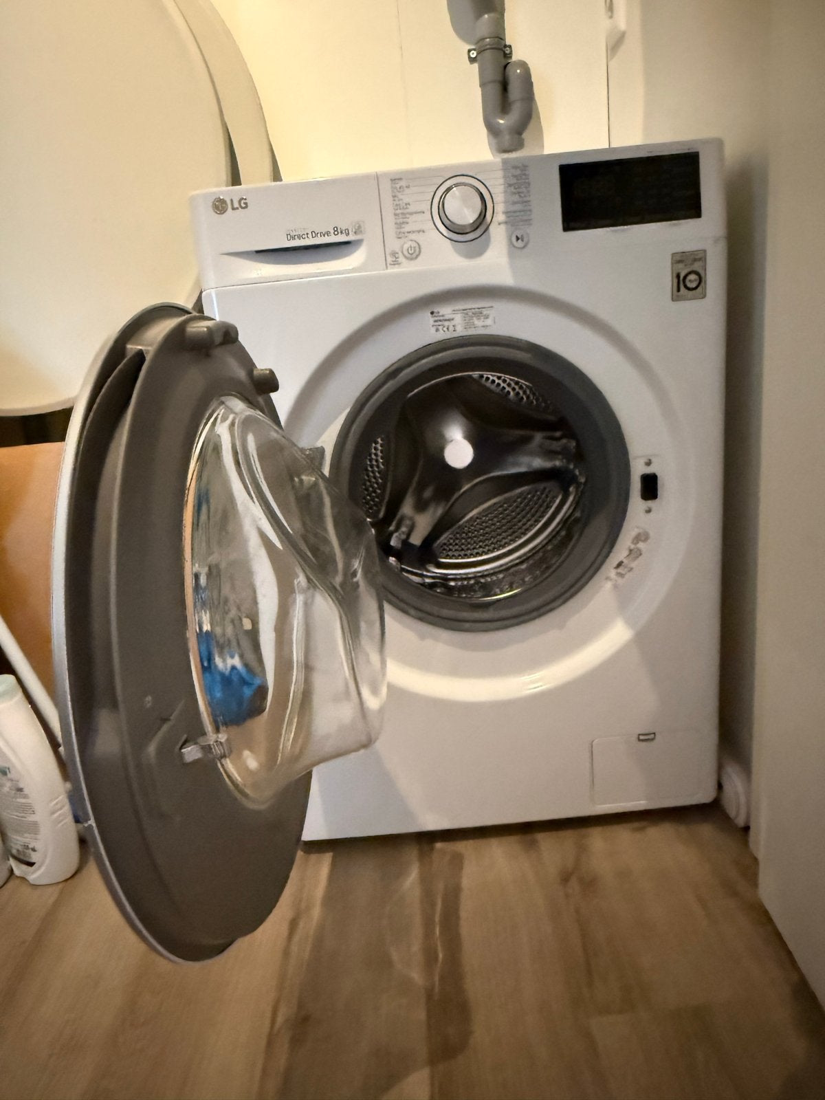 LG Inverter Direct Drive 8 KG Wasmachine - Z.G.A.N., 8 tot 10 kg, Ophalen, Zo goed als nieuw, Voorlader