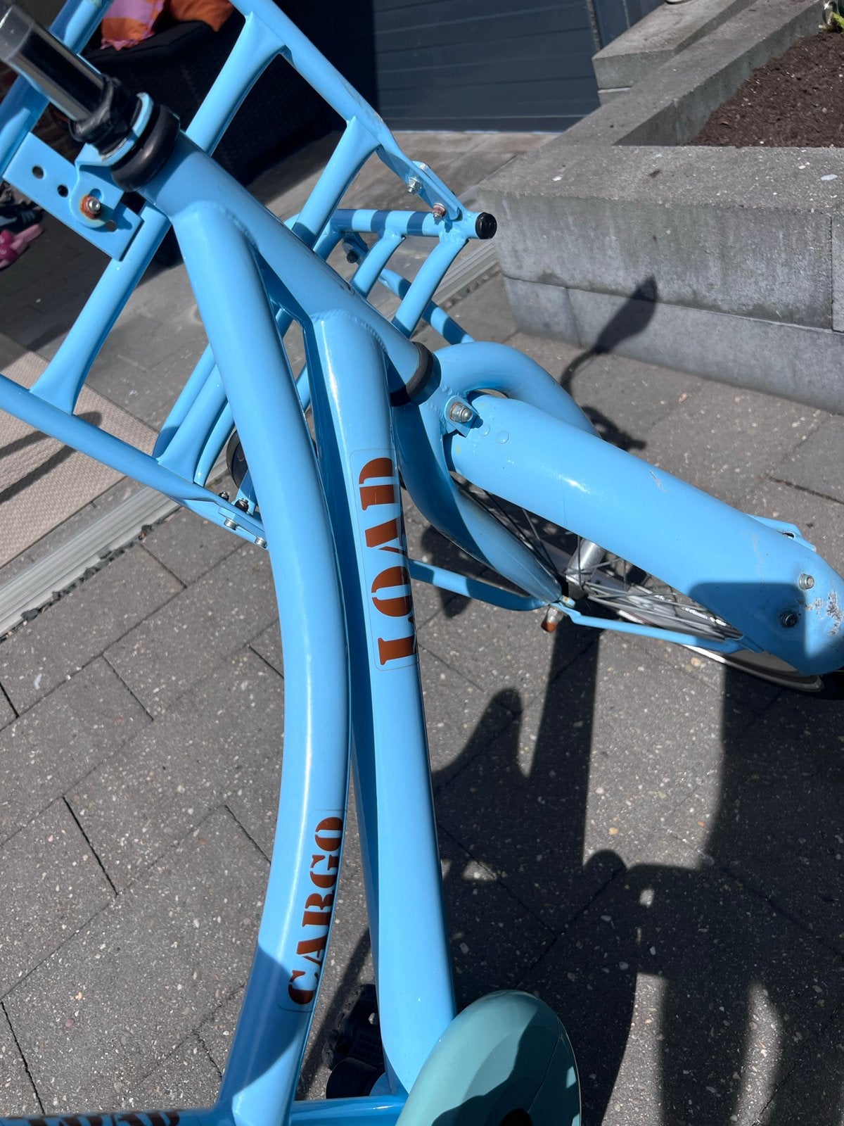 Cargo Load bakfiets - Lichtblauw, Terugtraprem, Gebruikt, Goederen, Ophalen
