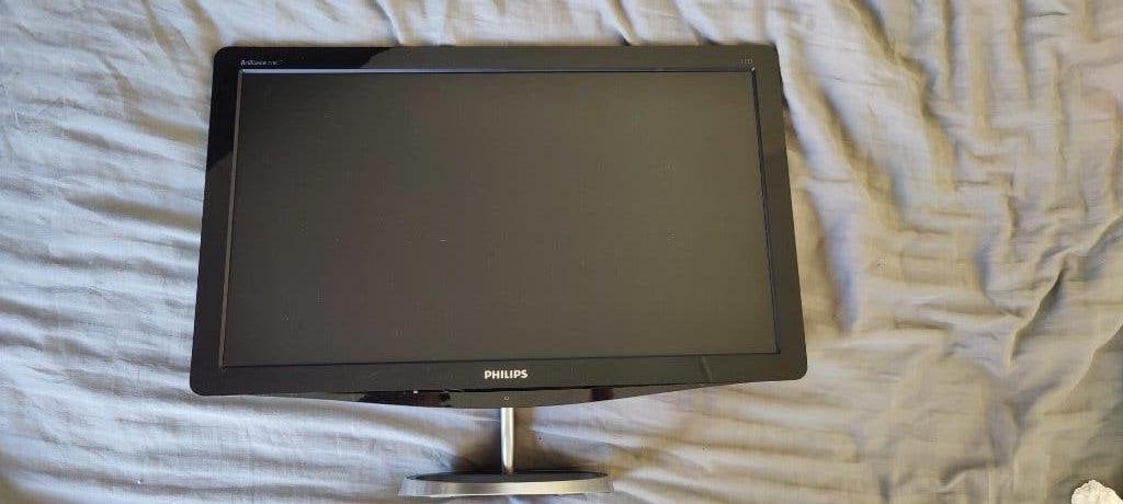 Monitor 22" 75Hz - Philips 228C3LHSB Zwart, Philips, Gebruikt, 3 tot 5 ms, Kantelbaar