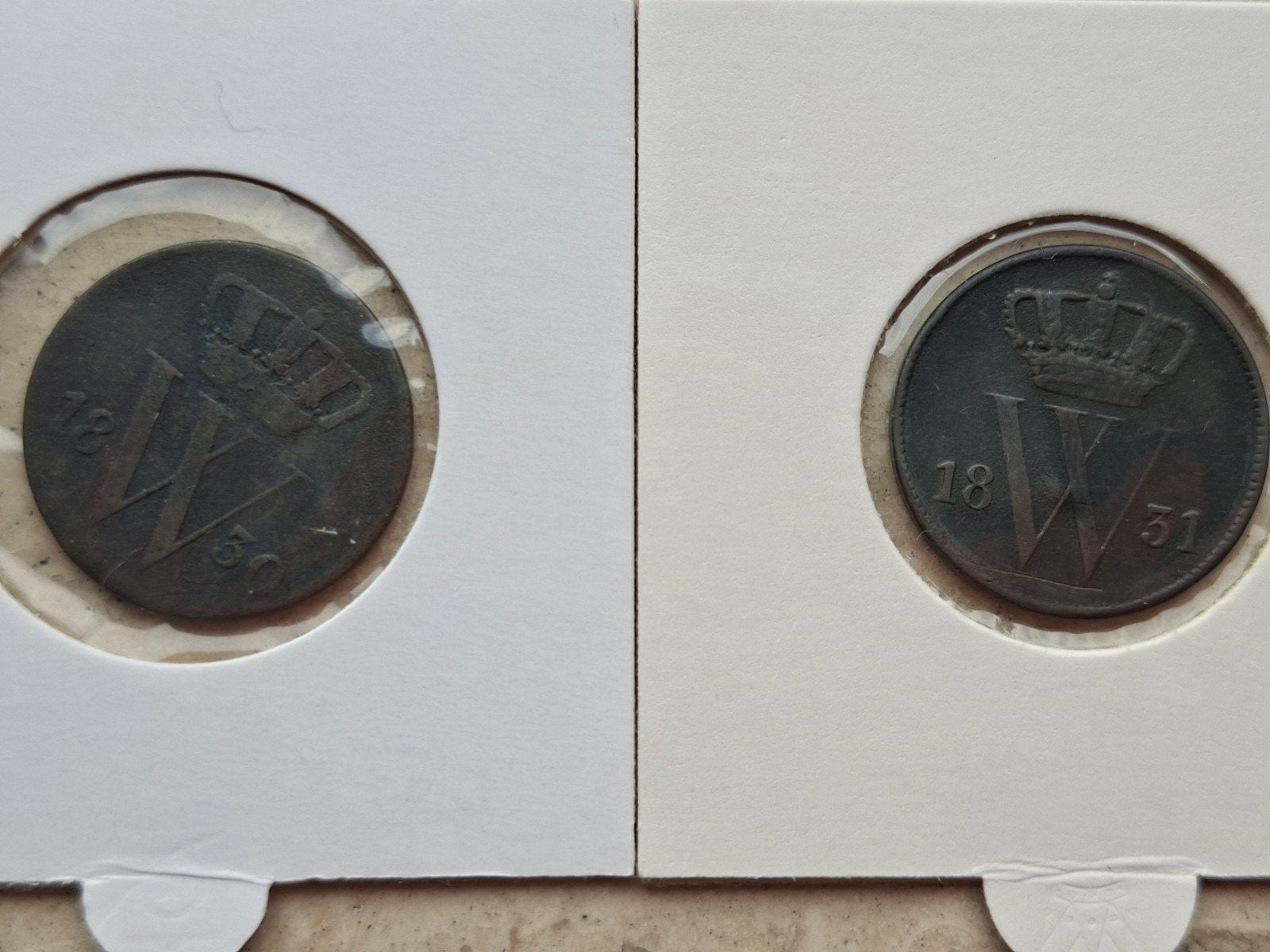 Schaarse 1 cent 1830 u 1831 u van 175 voor 80, Postzegels en Munten, Ophalen of Verzenden, Koning Willem I, 1 cent, Setje