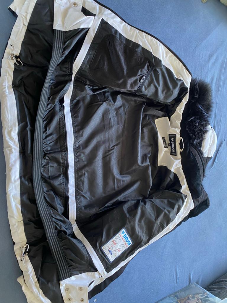 Brugi ski-jas dames, zwart/wit, maat M, Kleding | Dames, Wintersportkleding, Ophalen, Zo goed als nieuw, Maat 38/40 (M), Jack