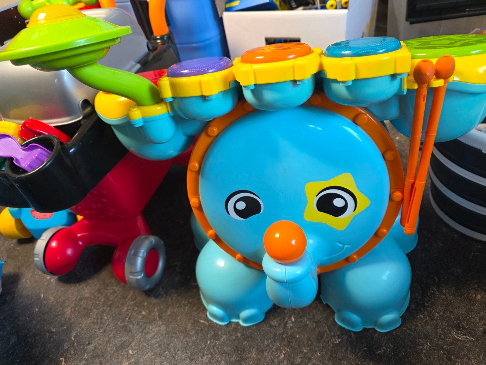 vtech drum toestel. bbq. trein., Kinderen en Baby's, Ophalen