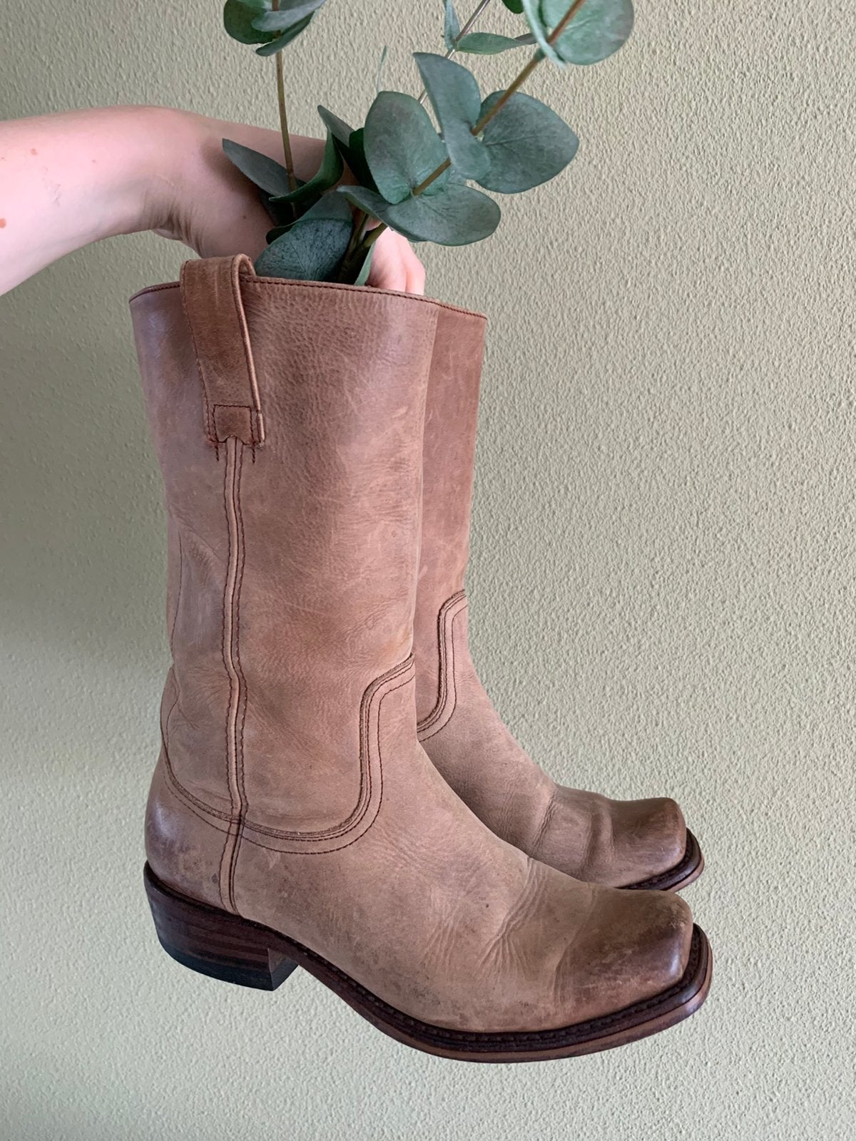 Sendra cowboylaarzen square toe 38 western boots laarzen, Kleding | Dames, Hoge laarzen, -, Beige, -