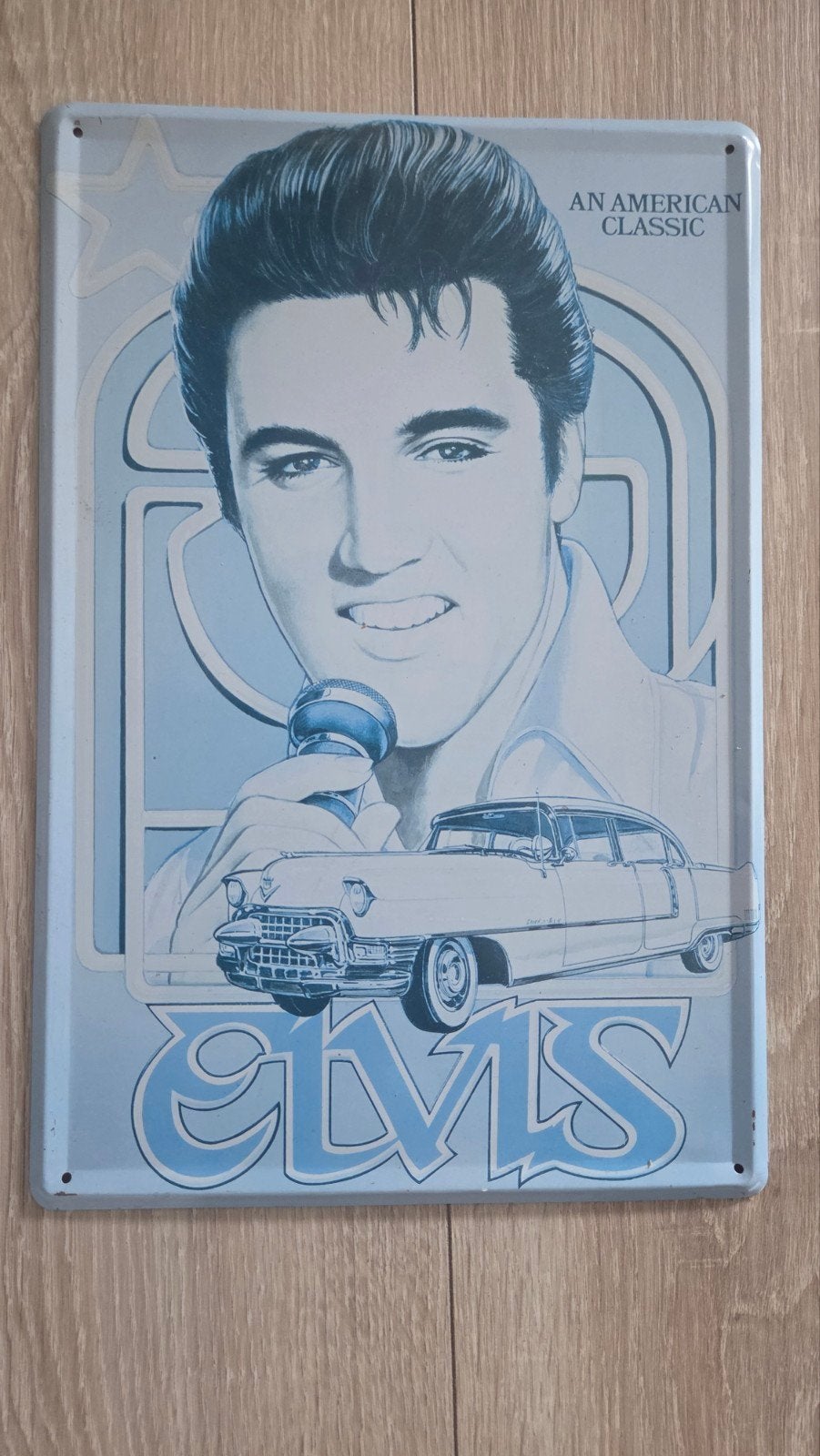 Elvis Presley 'An American Classic' Metalen Plaat, Ophalen of Verzenden, Gebruikt, Poster, Artwork of Schilderij