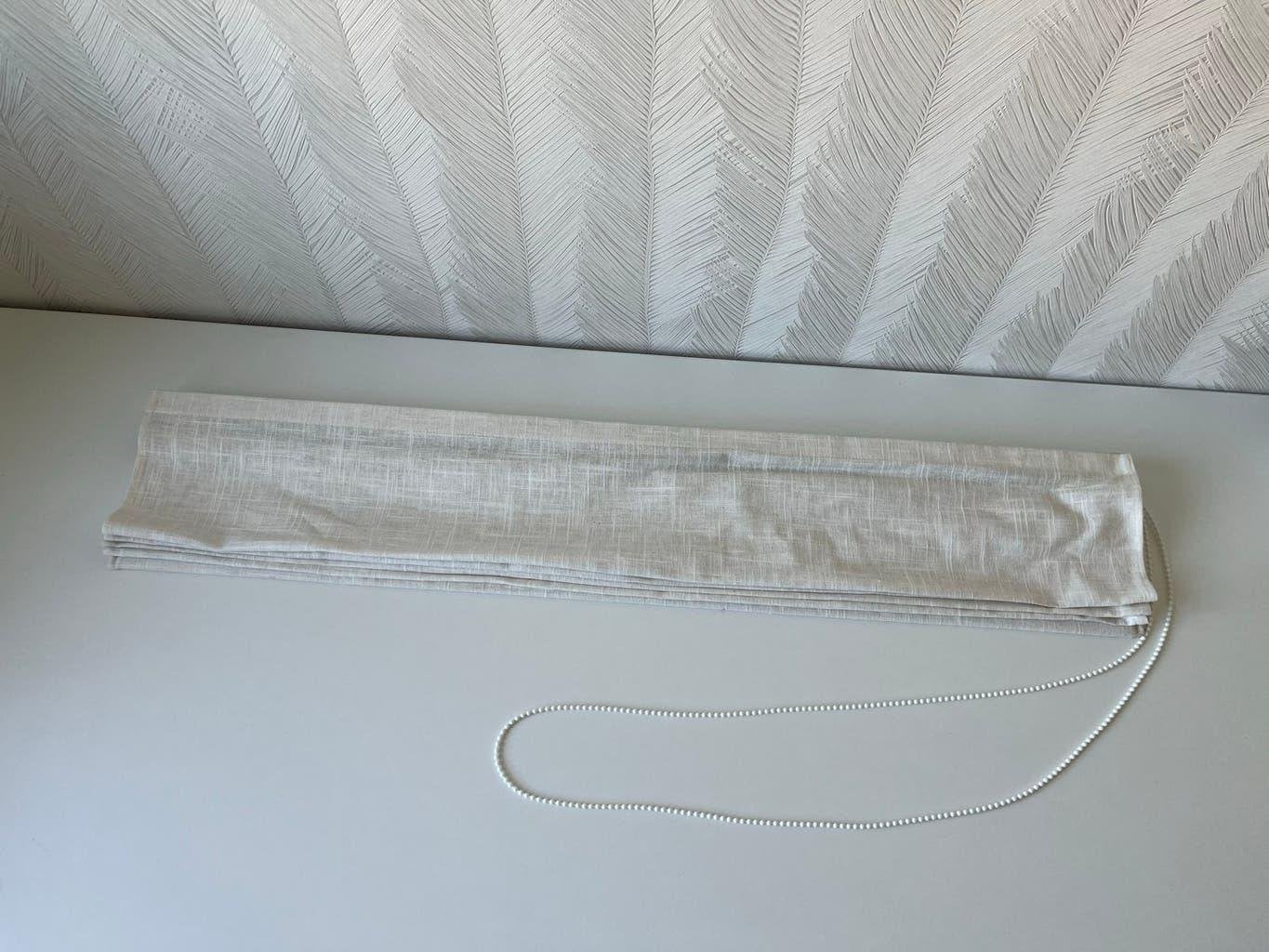 Vouwgordijn 104cm breed in prima staat, Ophalen, Gebruikt, Wit