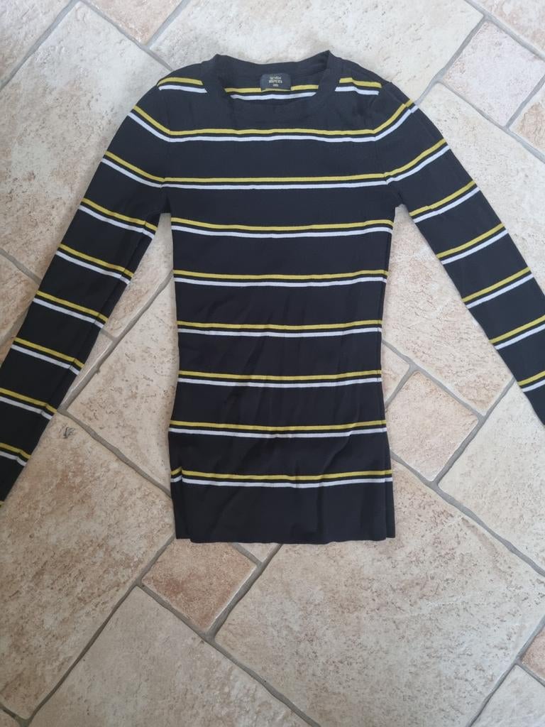 Nieuw zwart geel seven sisters shirt xxs 34, Seven Sisters, Zwart, Nieuw, Ophalen of Verzenden