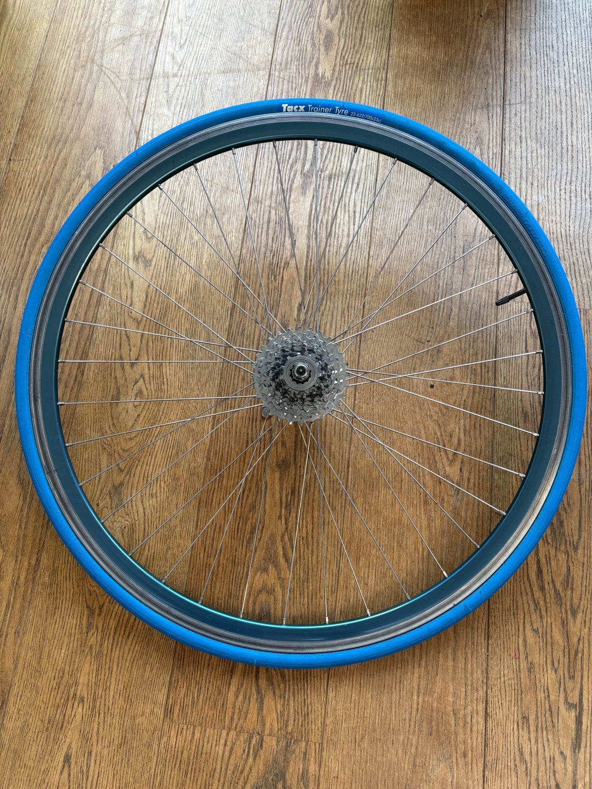 Tacx Trainer Tyre Wiel 23-622 (700x23c) met cassette, Fietsen en Brommers, Gebruikt, Aluminium, Racefiets, Ophalen