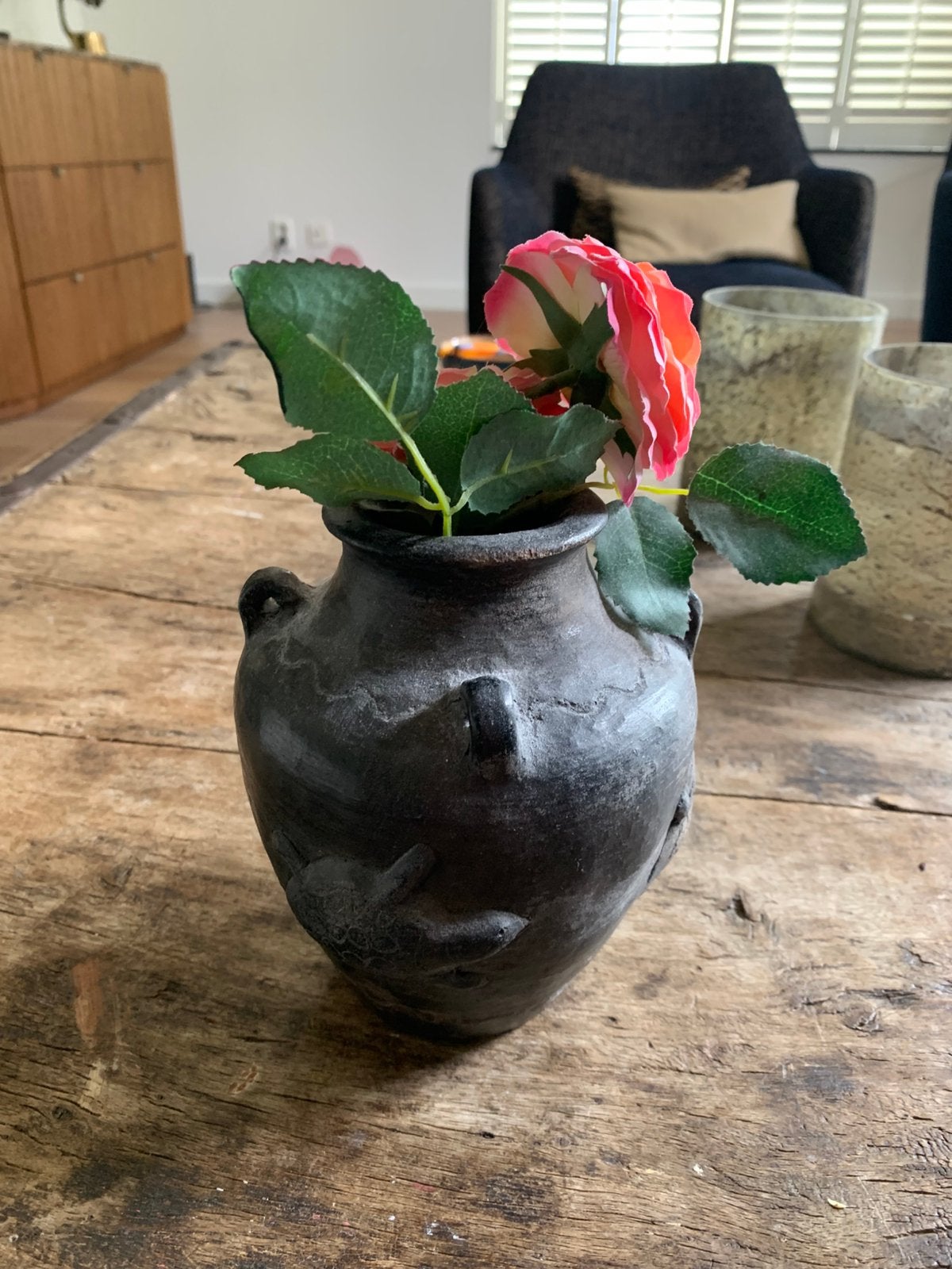 Vibtage vaasje mey schildpadden, Overige kleuren, Nieuw, Ophalen of Verzenden, Glas