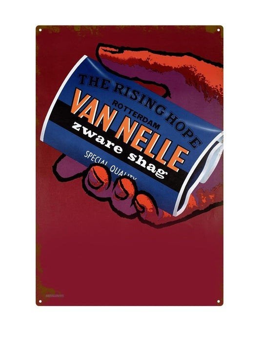Metalen wandbord Van Nelle Zware Shag 20x30 cm Nieuw, Ophalen of Verzenden