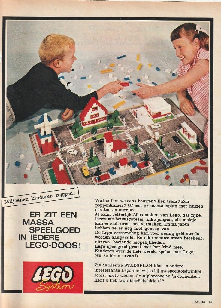 Retro reclame 1963 Lego System speelgoed jongetje meisje, Verzenden, Overige typen