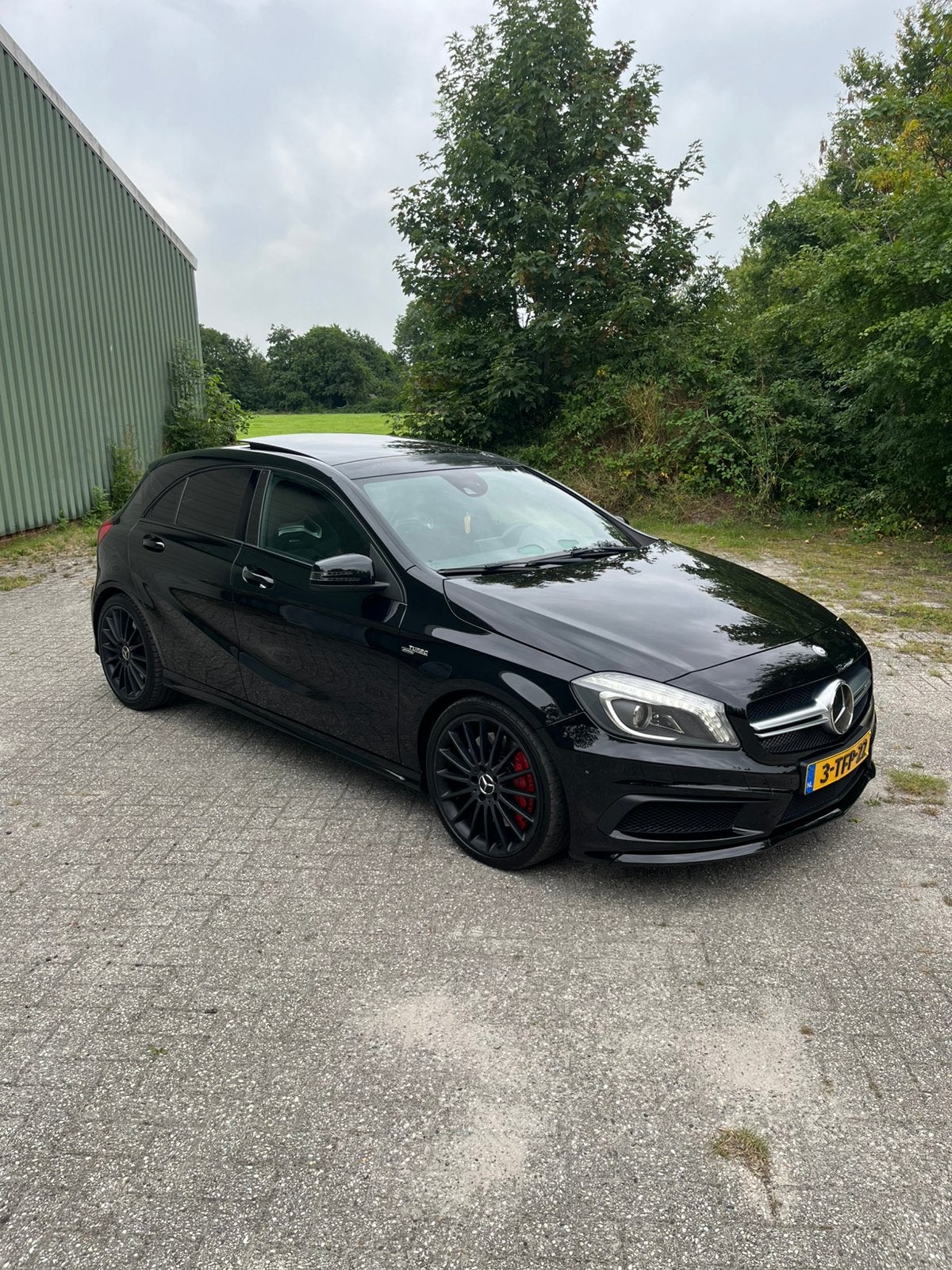 Mercedes-Benz A-Klasse A45 AMG 4MATIC 2014 Zwart NL Geleverd, Auto's, Automaat, 4 cilinders, Zwart, Vierwielaandrijving